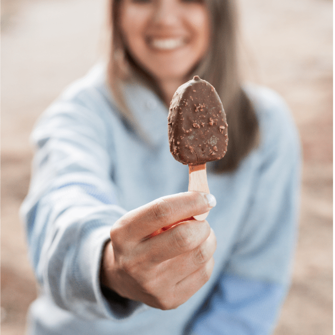 Baresquare employees eating ice cream during offsite