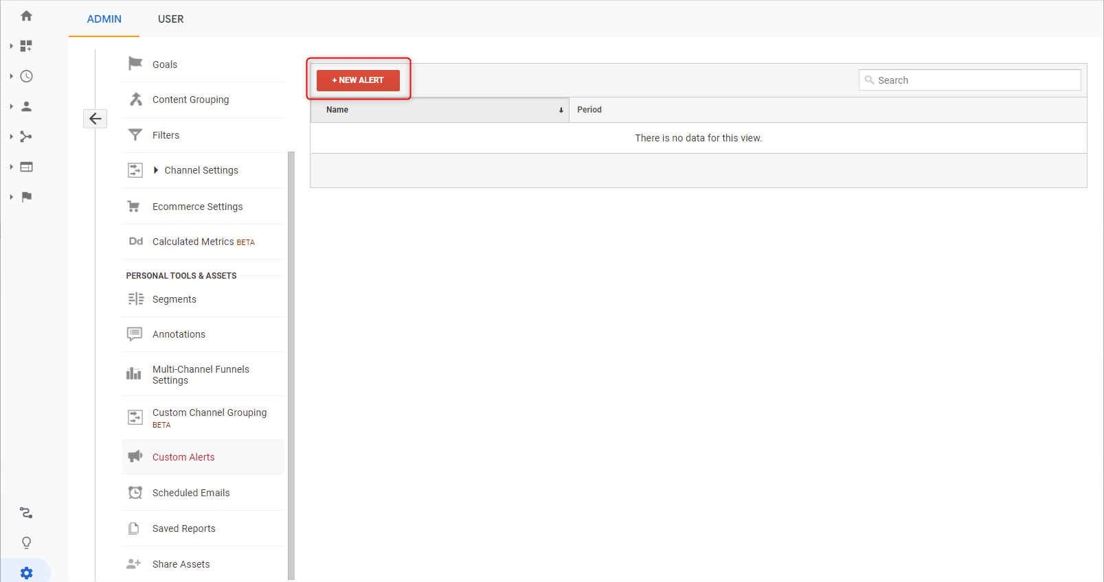 Google Analytics new custom alerts